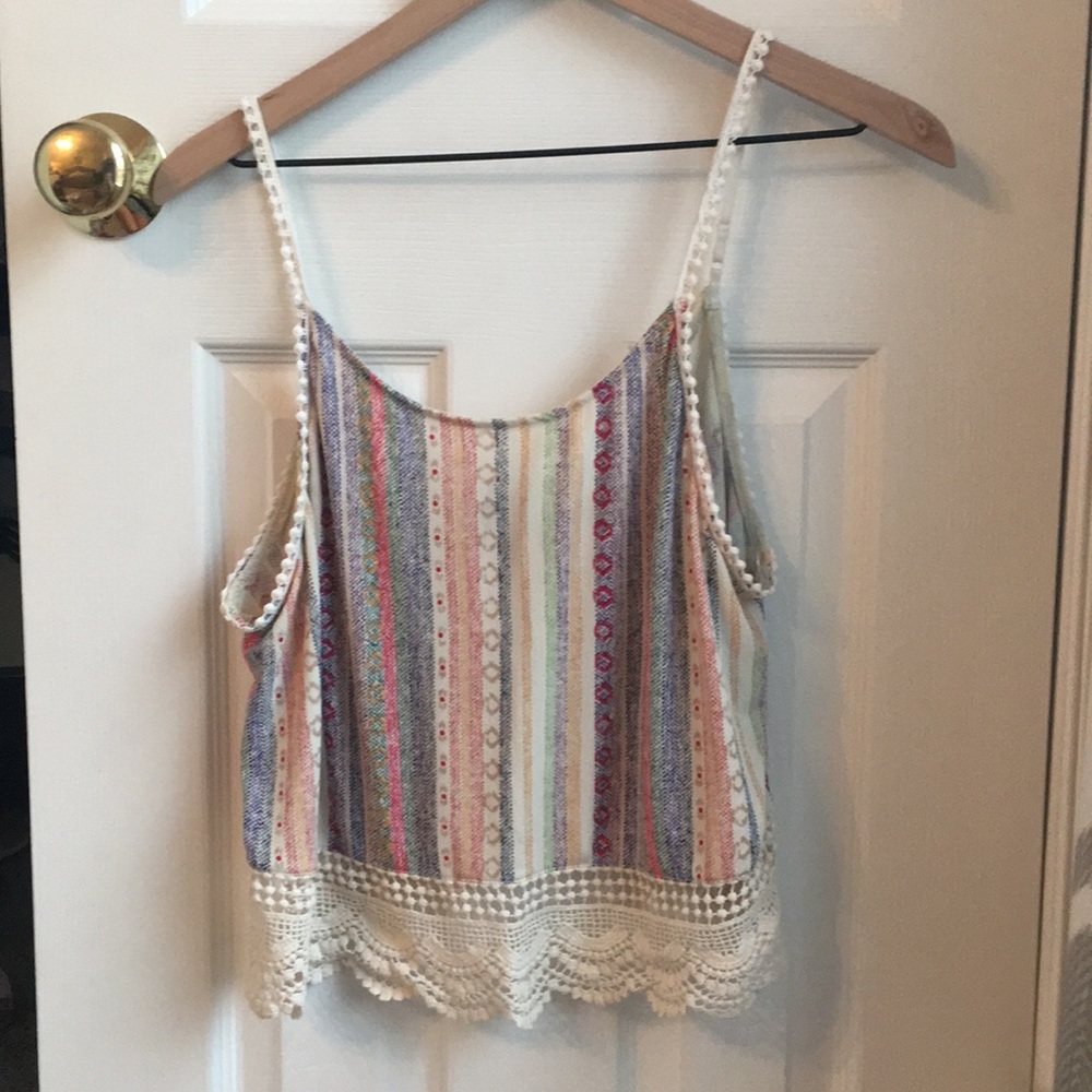 Mason and Mackenzie colorful lace tank top